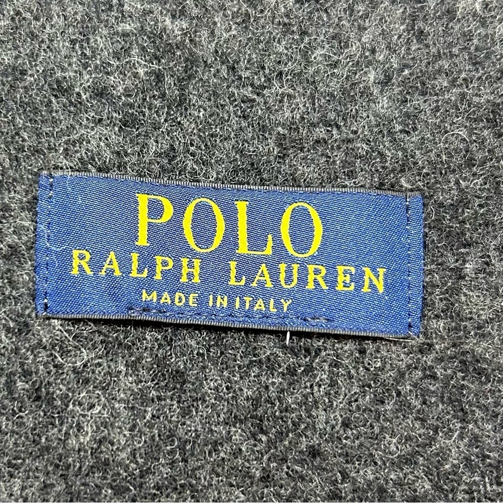 Polo by Ralph Lauren Charcoal Scarf Reversible NWOT - Picture 3 of 3